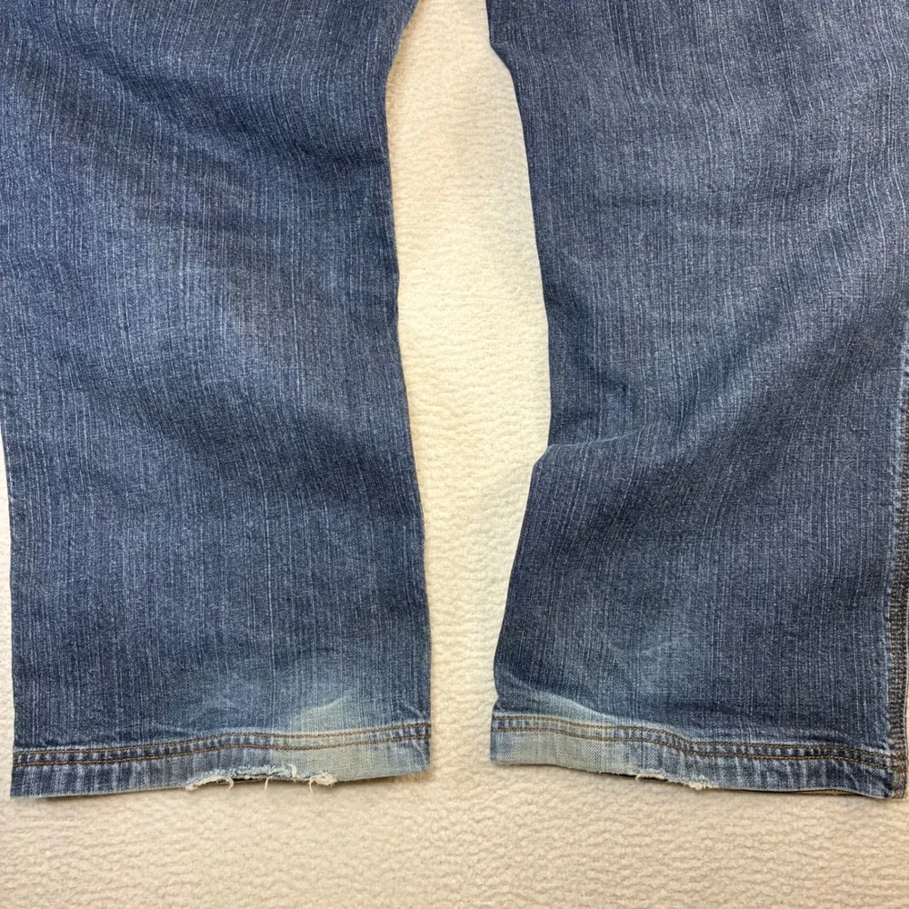 Duluth Trading Co Flex Ballroom Jeans Men 40x30 Blue Relaxed Faded Workwear